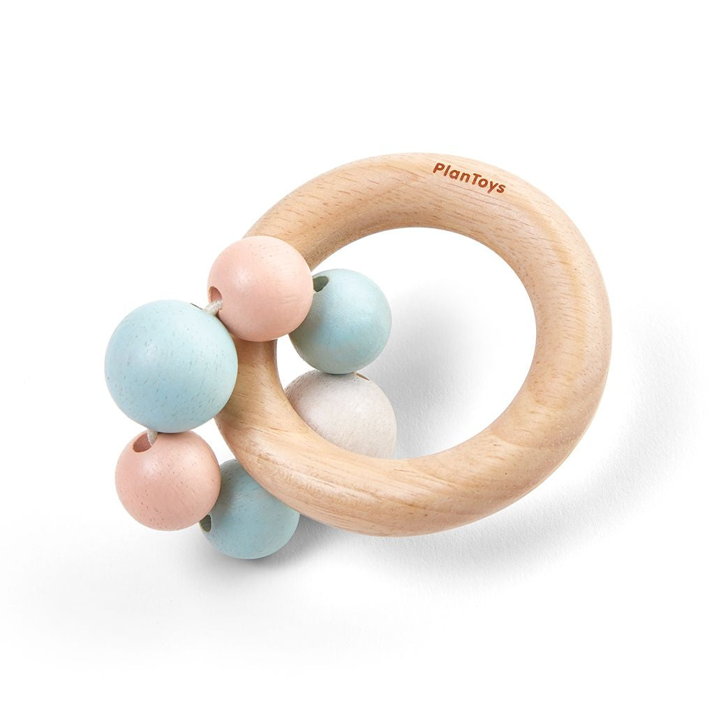 PlanToys pastel Beads Rattle wooden toy